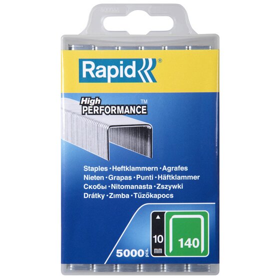 RAPID TOOLS Flatwire Galvanised Staples 140/10mm – Box of 5,000