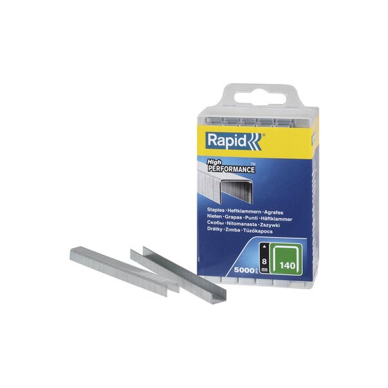 RAPID TOOLS Flatwire Galvanised Staples 140/8mm – Box of 5,000