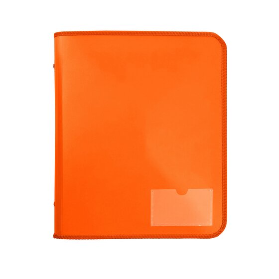 Marbig Zipper Binder with Tech Case – 25mm Two-Ring | Orange