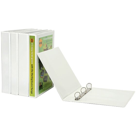 Marbig Clearview Insert Binder A4 50mm 4-Ring White