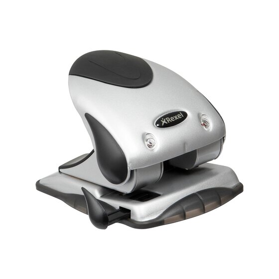 Rexel P240 Two-Hole Punch – 40 Sheet, Silver/Black