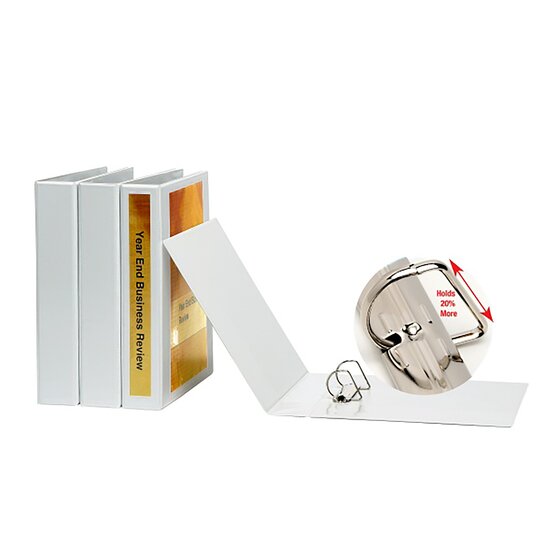 Marbig Clearview Hi-Capacity Insert Binder - 25mm 2-Ring White