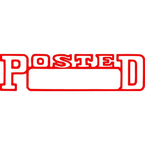 XSTAMPER CX-BN 1211 Posted Date Stamp – Red Ink