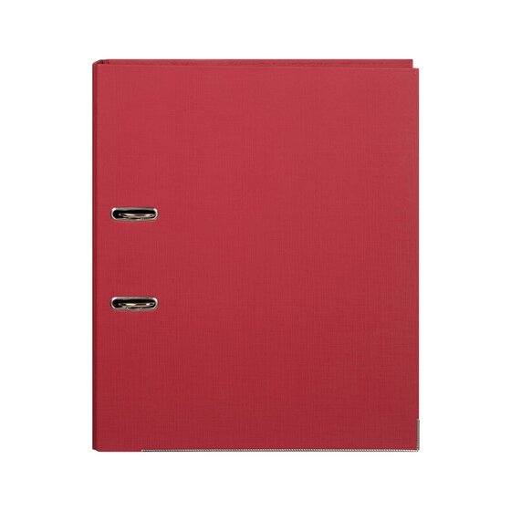 Marbig Lever Arch File – Foolscap, Deep Red | Polyethylene with Metal Edges