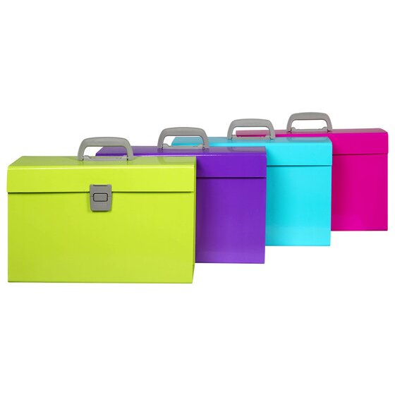 Marbig Carry File – Assorted Summer Colours | Pre-Printed Tabs | Portable Filing