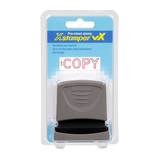 XSTAMPER VX-B 1006 Pre-Inked Stamp – COPY Red Ink | Self-Inking, No Pad Needed
