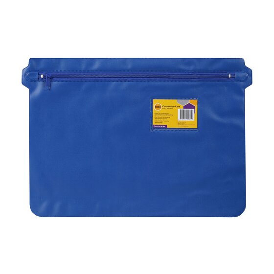 Marbig Convention Case 415 x 305mm Blue – PVC Document Folder for Meetings & Presentations
