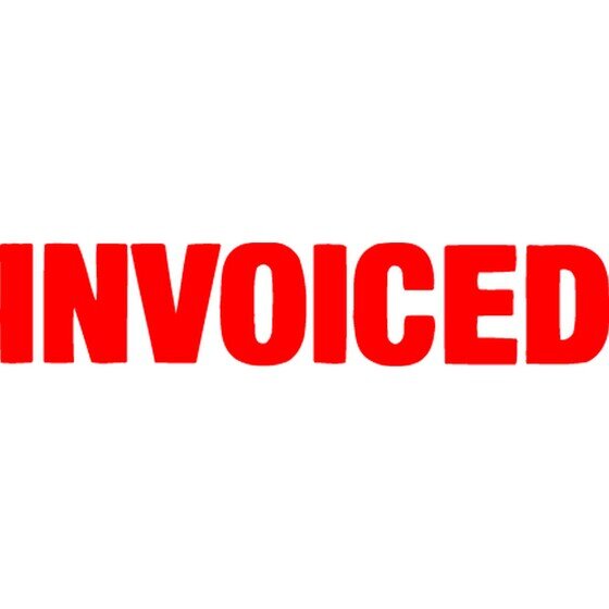 XSTAMPER CX-BN 1532 Invoiced Rubber Stamp – Red, Pre-Inked & Re-Inkable