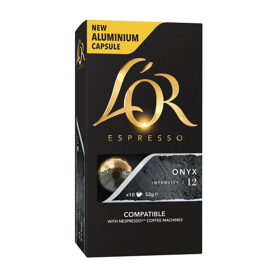 L'OR Espresso Capsules Onyx 12 – Box of 100 (Nespresso Compatible)