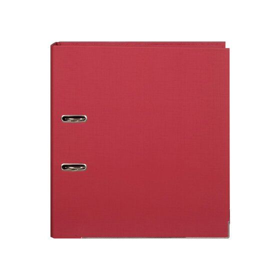 Marbig Lever Arch File A4 – Polyethylene, Deep Red, Locking Mechanism & Rado Fitting