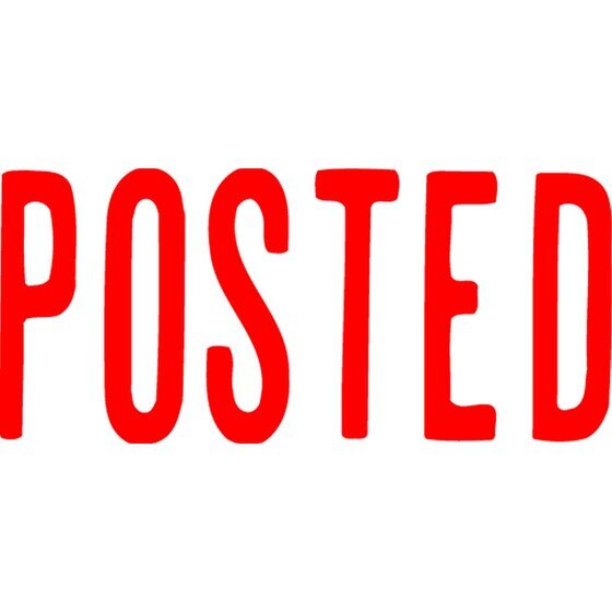 XSTAMPER CX-BN 1047 Posted Red Pre-Inked Re-inkable Rubber Stamp