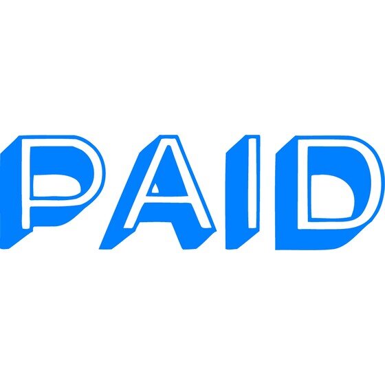 XSTAMPER CX-BN 1357 Pre-Inked "PAID" Stamp – Blue