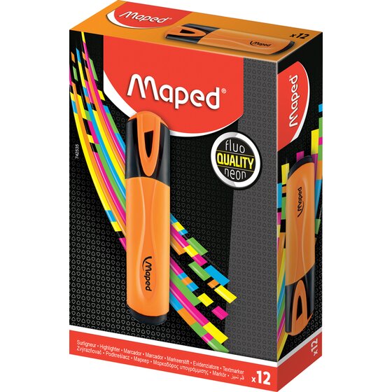 MAPED FLUO PEPS HIGHLIGHTER ORANGE BOX 12