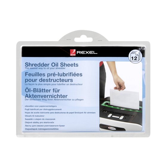 Rexel Shredder Oil Sheets – Pack of 12