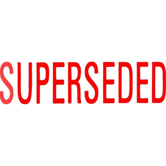 XSTAMPER CX-BN 1366 Pre-Inked "SUPERSEDED" Stamp – Red