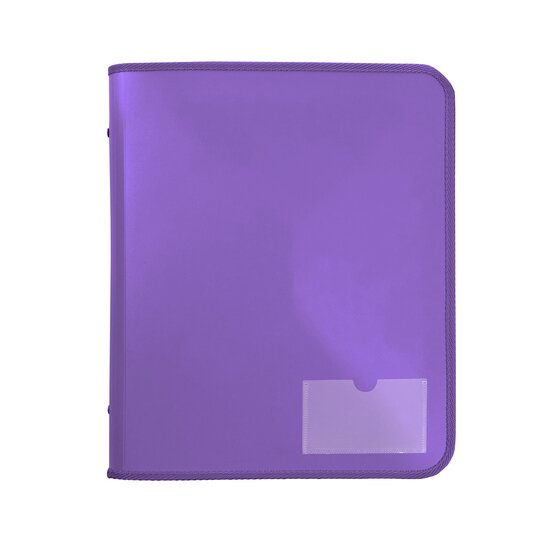 Marbig Zipper Binder with Tech Case – 25mm Two-Ring | Purple