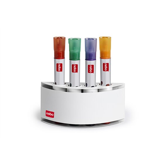 Nobo Whiteboard Magnetic Cup Storage – Holds 4 Markers (20mm Max)