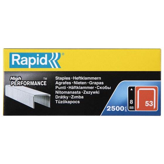RAPID TOOLS Finewire Staples 53/8mm – Box of 2,500 | Textile & Labelling