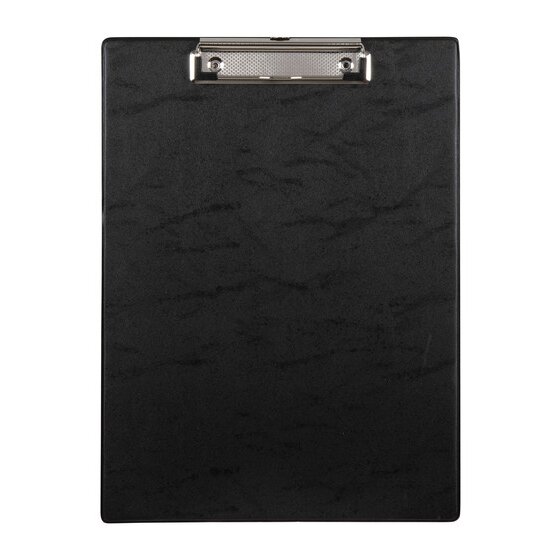 Marbig A4 PVC Clipboard – Black | Durable Writing Surface with Metal Clip