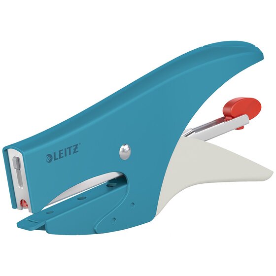 Leitz Cosy Plier Stapler – 15 Sheets, Calm Blue | No.10 Staples Included
