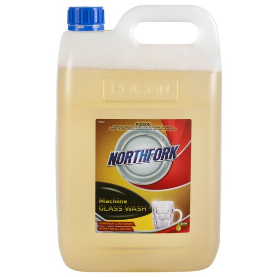 Northfork Machine Glass Washing Liquid 5L – Commercial Glasswasher Cleaner
