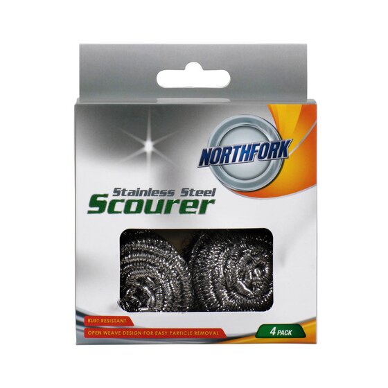 Northfork Stainless Steel Scourer – Pack of 4