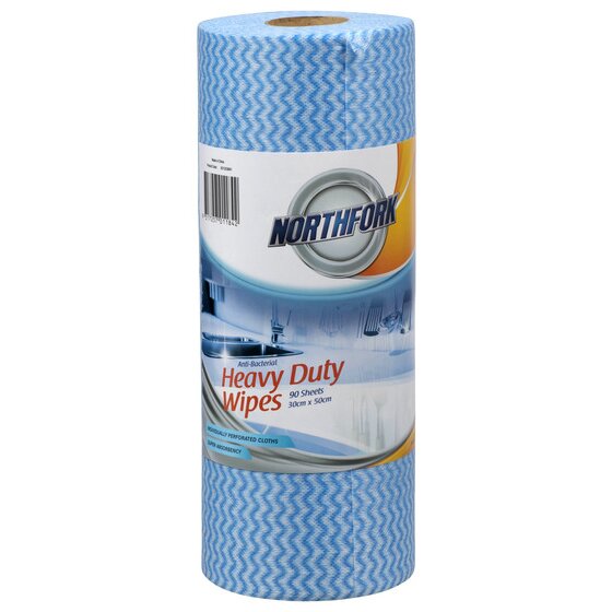 Northfork Heavy Duty Antibacterial Wipe – 45m Roll, 90 Sheets