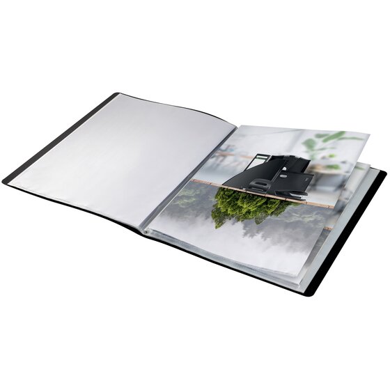 Leitz Recycle A4 Display Book, 20 Pockets, Non-Refillable, Black