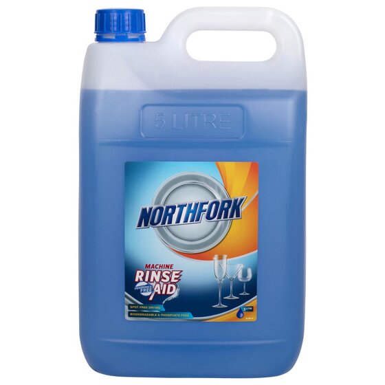Northfork Machine Rinse Aid 5L – Spot-Free, Streak-Free Dishwashing for Commercial & Domestic Machines