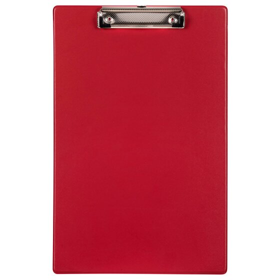 Marbig Clipboard – Foolscap, Red | Durable Polypropylene with Metal Clip & Retractable Hanging Hook