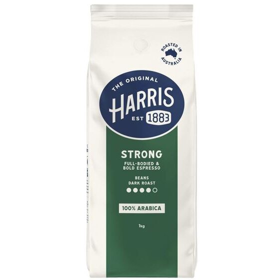 Harris Strong Coffee Beans – Dark Roast, 1kg Bag