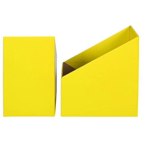 Marbig Book Box Large Yellow – Pack of 5 | Classroom & Office Storage