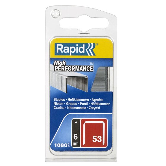 Rapid Tools Finewire Staples 53/6mm – Box of 1,080 for Textiles & Labelling