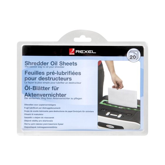 Rexel Shredder Oil Sheets – Pack of 20