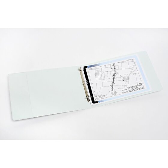 Marbig Clearview A3 Landscape Insert Binder - 25mm 3-Ring White