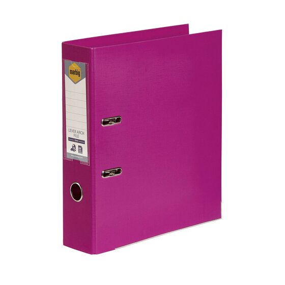 Marbig Lever Arch File A4 PE Pink