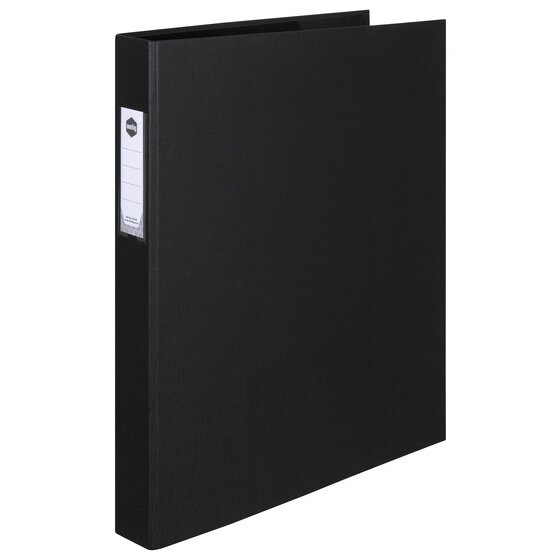 MARBIG Deluxe Ring Binder – A3 Portrait, 38mm 4-Ring, Black