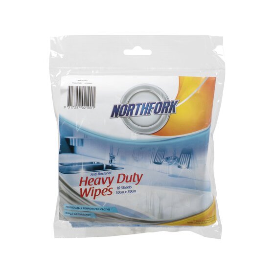 Northfork Heavy Duty Antibacterial Wipes – Pack of 10