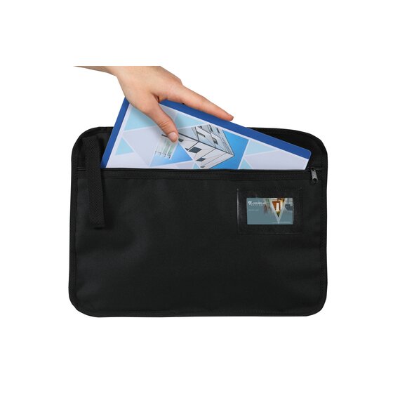 Marbig Convention Satchel – Black, Durable Fabric, Zippered Closure
