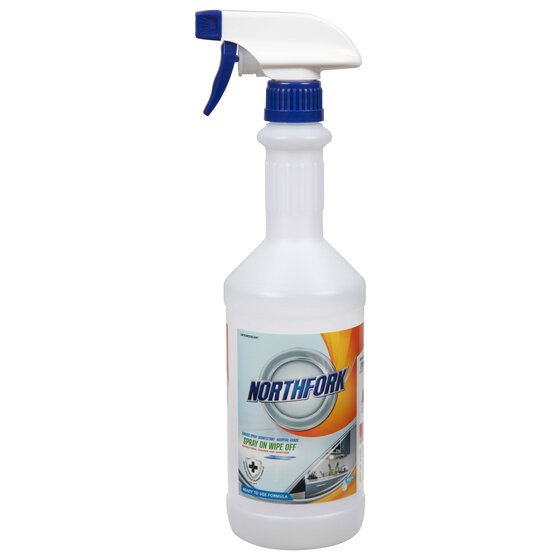 Northfork Surface Spray Disinfectant Hospital Grade Spray On Wipe Off 750ml Decanting Bottle