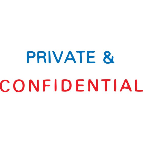 XSTAMPER CX-BN 2010 Private & Confidential Stamp – Red/Blue