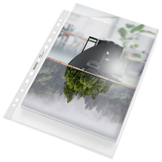 Leitz Recycle A4 Expanding Sheet Protectors – 80-Page Capacity, Pack of 25
