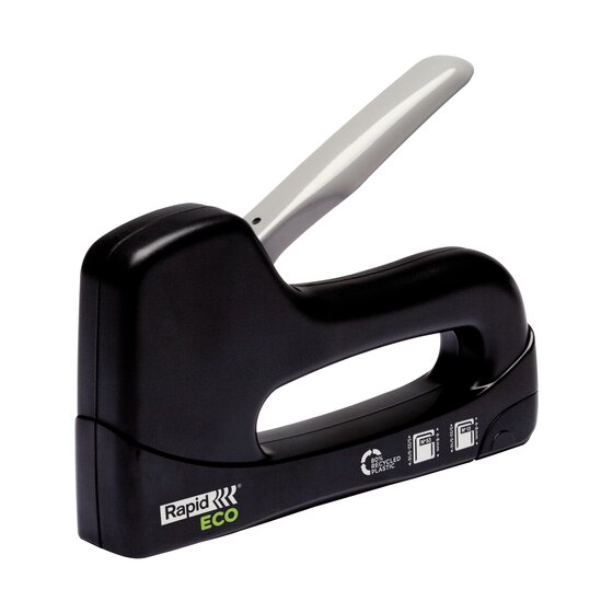 Rapid Tools Tacker ECO Black – Recycled-Material Staple Gun for Upholstery & DIY