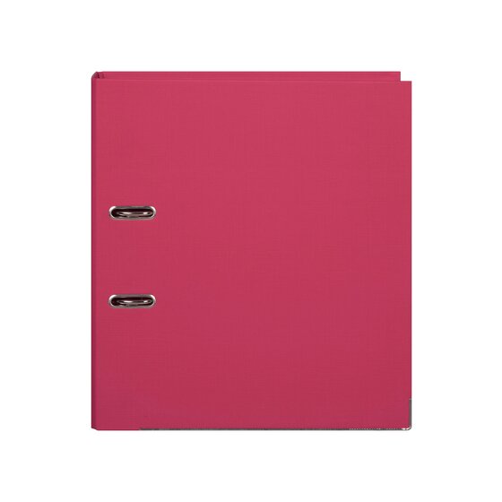 MARBIG Lever Arch File A4 – Polyethylene, Coral, Metal-Edged, Locking Mechanism
