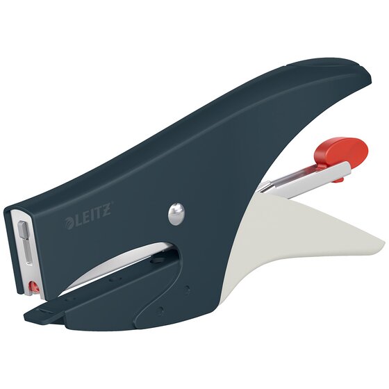 Leitz Cosy Plier Stapler – 15 Sheets, Velvet Grey | No.10 Staples Included