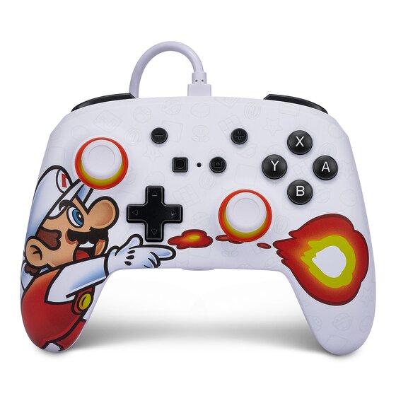 PowerA Enhanced Wired Controller – Fireball Mario | Nintendo Switch
