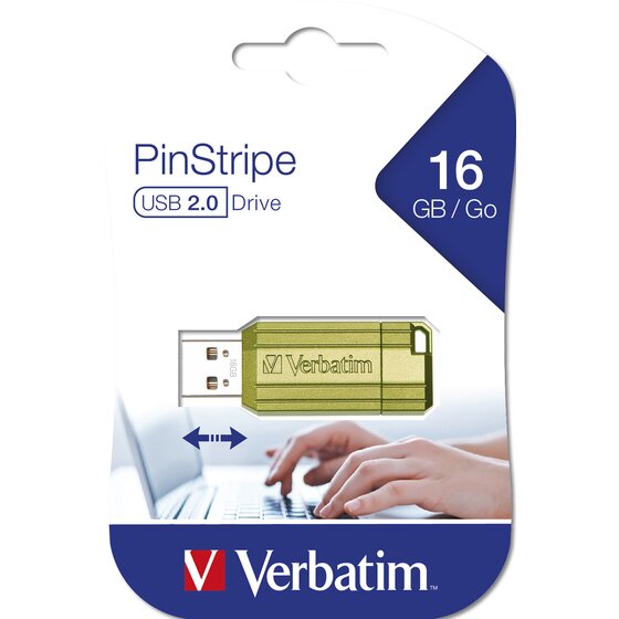Verbatim Store 'n' Go Pinstripe USB Drive – 16GB Green