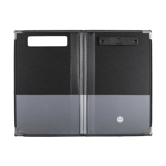 Marbig Professional Supertuff Clipfolder Black – Reinforced PVC Clipboard with Metal Corners