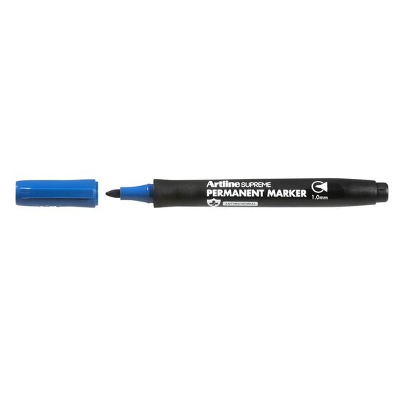 Artline Supreme Permanent Marker – Royal Blue | Antimicrobial | Paper & Board Lines