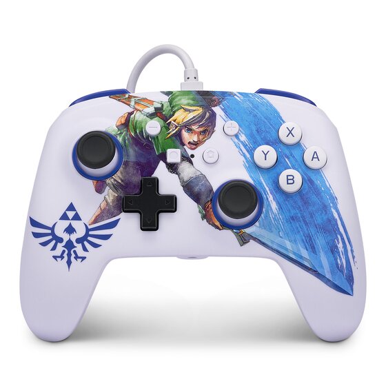 PowerA Enhanced Wired Controller Master Sword – Nintendo Switch | Mappable Buttons, 3.5mm Audio, Detachable 3m Cable